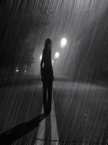 girl, rain, alone